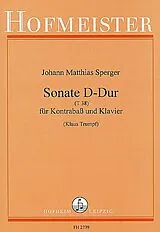 Johann Matthias Sperger Notenblätter Sonate D-Dur für Kontrabass