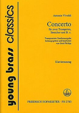 Antonio Vivaldi Notenblätter Konzert C-Dur RV537 F.IX-1 für 2 Trompeten Streicher