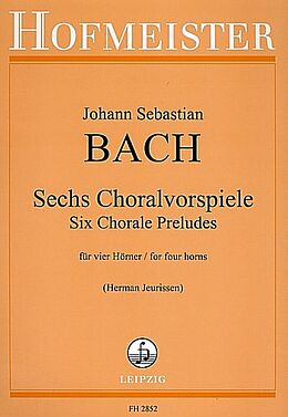 Johann Sebastian Bach Notenblätter 6 Choralvorspiele