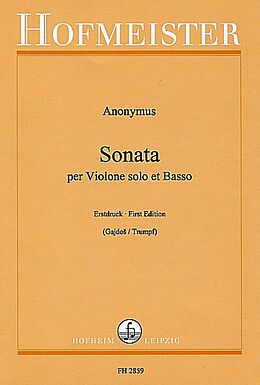 Anonymus Notenblätter Sonata