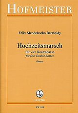 Felix Mendelssohn-Bartholdy Notenblätter Hochzeitsmarsch für 4 Kontrabässe