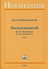 Felix Mendelssohn-Bartholdy Notenblätter Hochzeitsmarsch für 4 Kontrabässe