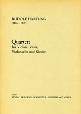 Rudolf Hartung Notenblätter Quartett für Violine, Viola, Violoncello