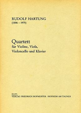 Rudolf Hartung Notenblätter Quartett für Violine, Viola, Violoncello