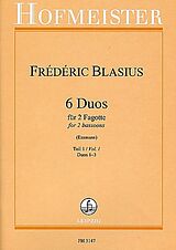 Matthieu-Frederic Blasius Notenblätter 6 Duos Band 1 (Nr.1-3) für 2 Fagotte