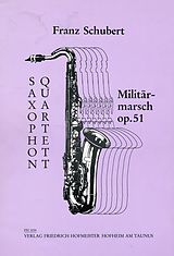 Franz Schubert Notenblätter Militärmarsch op. 51 für 4 Saxophone