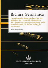  Notenblätter Bicinia Germanica für 2 Fagotte