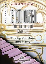 Jürgen Runge Notenblätter Etüden für Horn und Klavier