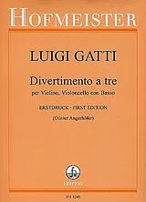 Luigi Gatti Notenblätter Divertimento a tre für Violine
