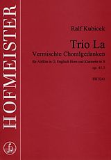 Ralf Kubicek Notenblätter Trio La für Altflöte in G