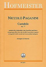 Nicolò Paganini Notenblätter Cantabile op.17