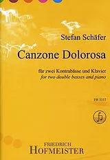 Stefan Schäfer Notenblätter Canzone dolorosa für 2 Kontrabässe