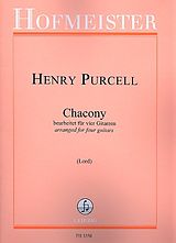 Henry Purcell Notenblätter Chacony für 4 Gitarren
