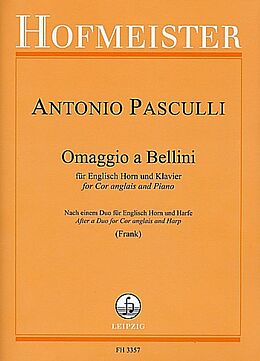 Antonio Pasculli Notenblätter Omaggio a Bellini