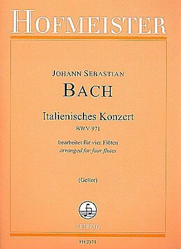 Johann Sebastian Bach Notenblätter Italienisches Konzert BWV971