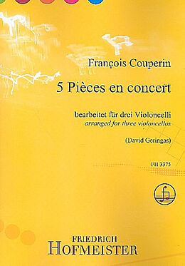 Francois (le grand) *1668 Couperin Notenblätter 5 Pièces en concert
