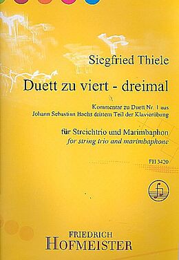 Siegfried Thiele Notenblätter Duette zu viert - dreimal für Violine