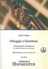 Elena Cattini Notenblätter Omaggio a Geminiani für Kontrabass und Orchester