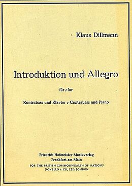 Klaus Dillmann Notenblätter Introduktion und Allegro
