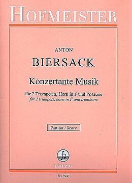 Anton Biersack Notenblätter Konzertante Musik für 2 Trompeten