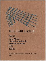 Luis Milan Notenblätter Libro de musica de vihuela de mano 1535 Teil 4