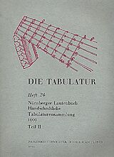  Notenblätter Nürnberger Lautenbuch Band 2