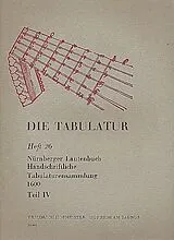  Notenblätter Nürnberger Lautenbuch Band 4