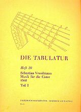 Sebastian Vreedman Notenblätter Musik für die Cister 1568 Band 1