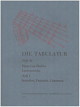 Hans Leo Hassler Notenblätter Lautenwerke Band 1