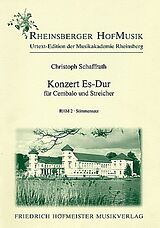 Christoph Schaffrath Notenblätter Konzert Es-Dur für Cembalo und Streicher