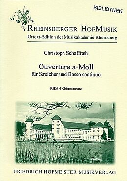 Christoph Schaffrath Notenblätter Ouvertüre a-Moll