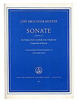 Johann Melchior Molter Notenblätter Sonate für Violine, Harfe