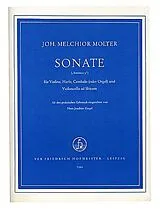 Johann Melchior Molter Notenblätter Sonate für Violine, Harfe