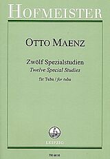 Otto Mänz Notenblätter 12 Spezialstudien für Tuba