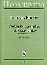 Ludwig Milde Notenblätter 50 Konzertstudien op.26 Band 1 (Nr.1-25)