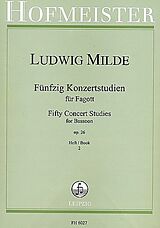 Ludwig Milde Notenblätter 50 Konzertstudien op.26 Band 2 (Nr.26-50)