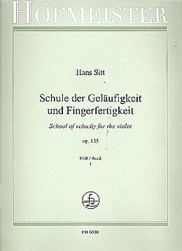 Hans Sitt Notenblätter Schule der Geläufigkeit op.135 Band 1