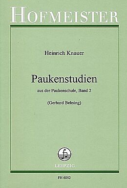 Heinrich Knauer Notenblätter Paukenstudien aus der Paukenschule