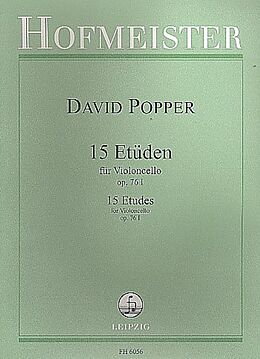 David Popper Notenblätter 15 Etüden op.76,1