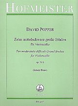 David Popper Notenblätter 10 mittelschwere grosse Etüden op76,2