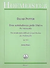 David Popper Notenblätter 10 mittelschwere grosse Etüden op76,2