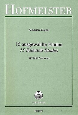 Alexandre Cugnot Notenblätter 15 ausgewählte Etüden für Tuba