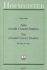 Oskar Franz Notenblätter 10 grosse Konzertetüden für Tuba
