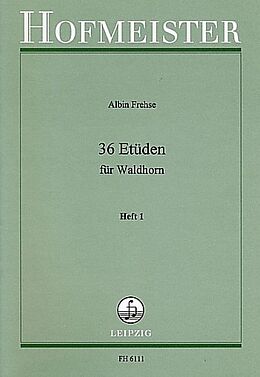 Albin Frehse Notenblätter 36 Etüden Band 1