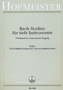 Johann Sebastian Bach Notenblätter Bach-Studien für tiefe Instrumente