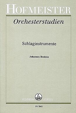Johannes Brahms Notenblätter Orchesterstudien für Schlaginstrumente