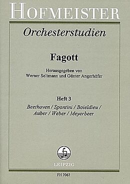  Notenblätter Orchesterstudien für Fagott Band 3