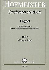Giuseppe Verdi Notenblätter Orchesterstudien Fagott Band 5