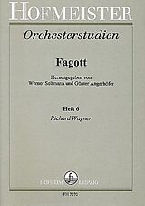 Richard Wagner Notenblätter Orchesterstudien Fagott Band 6