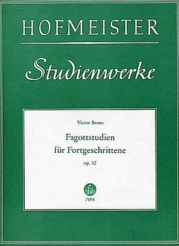 Victor Bruns Notenblätter Fagottstudien für Fortgeschrittene op.32
